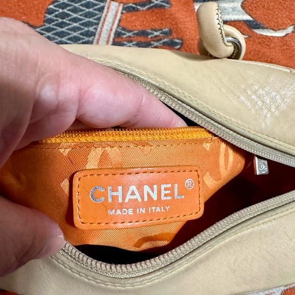 CHANEL ❤️🌟 CAMBON LIGNE MINI BOWLER BAG QUILTED CALF BEIGE LEATHER⭐️ - Picture 12 of 16